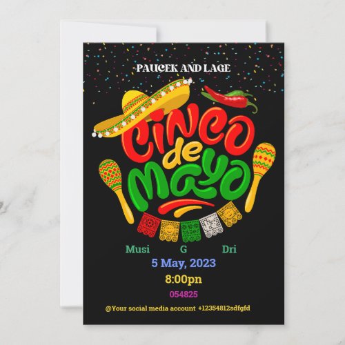 Cinco De Mayo Funny Party Mexican Fiesta Invitation