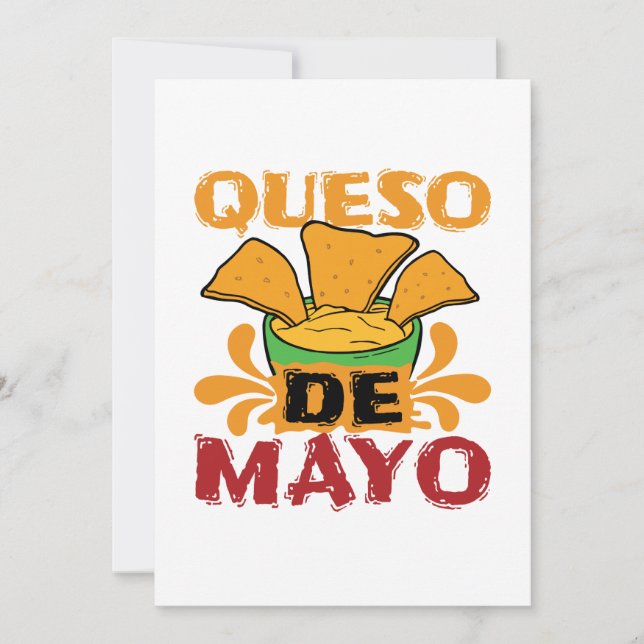 Cinco de Mayo Funny Queso Pun Holiday Card (Front)