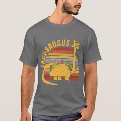 Cinco de Mayo Funny Tacosaurus Mexican Dinosaur Ta T_Shirt
