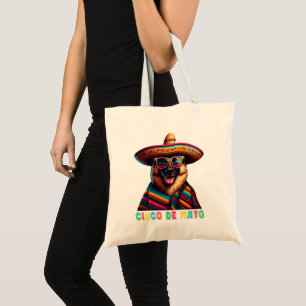 Cinco De Mayo German Shepherd With Poncho Sombrero Tote Bag