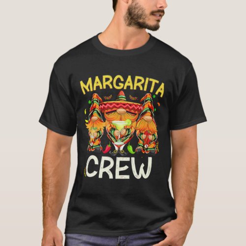 Cinco De Mayo Gnomes Margarita Crew Mexican Drinki T_Shirt