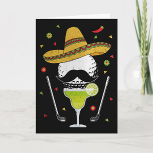 Cinco De Mayo Golf Byl With Sombrero And Margarita Card