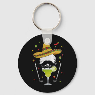 Cinco De Mayo Golf Byl With Sombrero And Margarita Keychain
