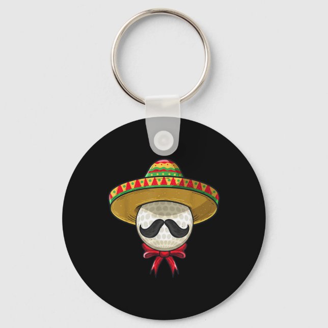 Cinco De Mayo _ Golf Mexican Sombrero  Keychain (Front)