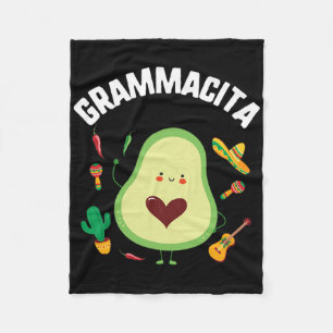 Cinco De Mayo Grammacita Guacamole Avocado Grandma Fleece Blanket