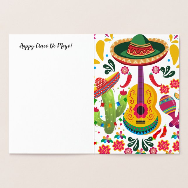 Cinco De Mayo Guitar Foil Card (Inside)