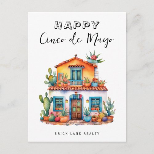 Cinco De Mayo House Promotional Realty  Holiday Postcard