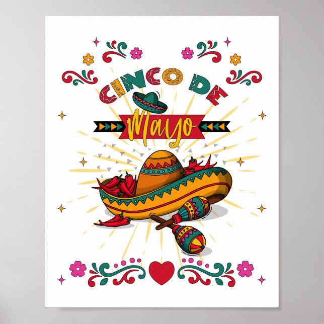Cinco De Mayo Illustration, 2/2 Poster (Front)