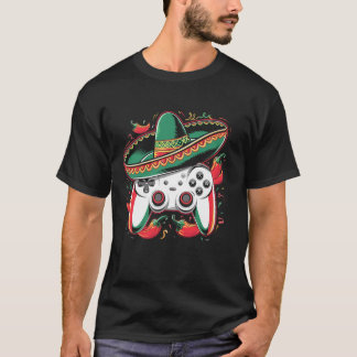 Cinco de Mayo kids Gamer Video game Controller Mex T-Shirt