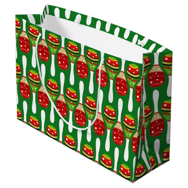 Cinco De Mayo Large Gift Bag (Back Angled)