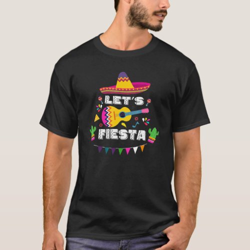 Cinco De Mayo Lets Fiesta Drinking Party San Anto T_Shirt