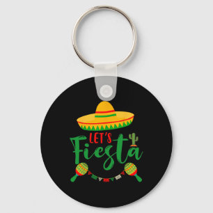 Cinco De Mayo Let's Fiesta Mexican Party Cinco De Keychain