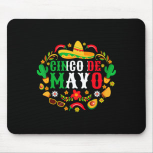 Cinco De Mayo Lets Fiesta Squad 5 De Mayo Mexican Mouse Pad