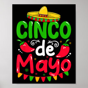 Cinco De Mayo Lets Fiesta Squad 5 De Mayo Mexican Poster