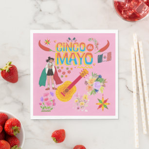 Cinco De Mayo light pink Napkins