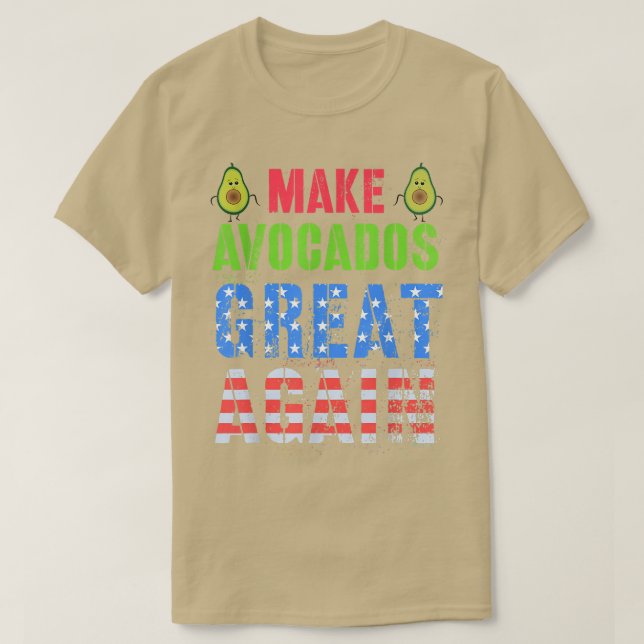 Cinco de Mayo MAKE AVOCADO GREAT AGAIN Squad Ameri T-Shirt (Design Front)