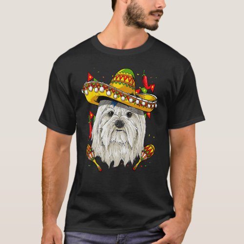 Cinco De Mayo Maltese Sombrero T_Shirt