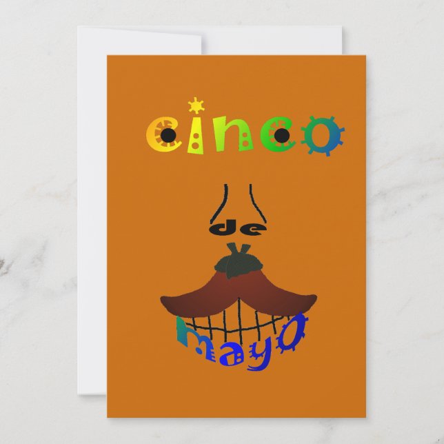 Cinco De Mayo Man Customizable Party Invitation (Front)