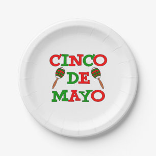 Cinco De Mayo Maracas Paper Plates
