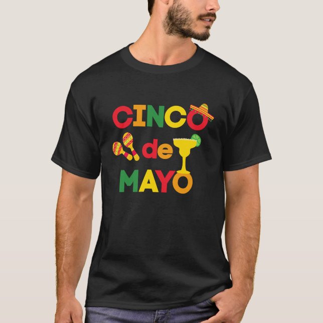 Cinco De Mayo Margarita and Tequila T-Shirt (Front)