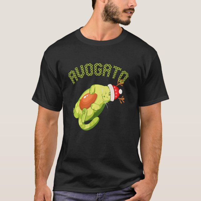 Cinco De Mayo Meow Funny Avogato Cat Lover Avocado T-Shirt (Front)