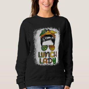 Cinco De Mayo Messy Bun Glasses Lunch Lady Sweatshirt