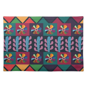 Cinco De Mayo Mexican Art Pattern Cloth Placemat