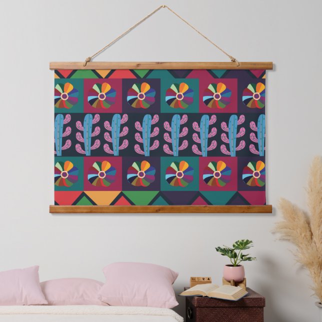 Cinco De Mayo Mexican Art Pattern  Hanging Tapestry (Bedroom)