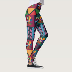 Cinco De Mayo Mexican Art Pattern Leggings