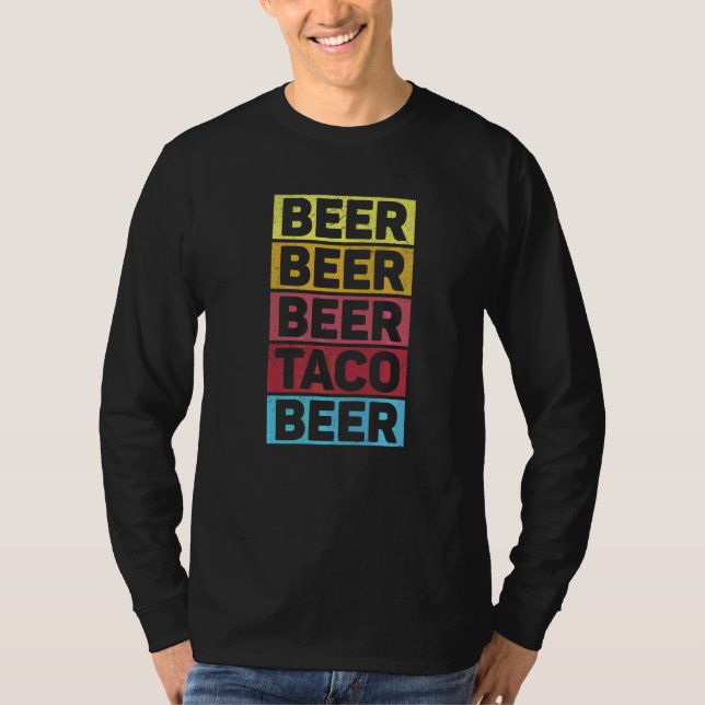 Cinco De Mayo Mexican Beer Taco Beer T-Shirt (Front)