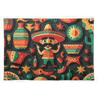 Cinco de Mayo. Mexican bright cartoon pattern