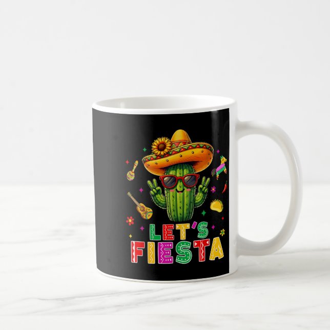 Cinco de mayo mexican cactus funny lets fiestaCinc Coffee Mug (Right)