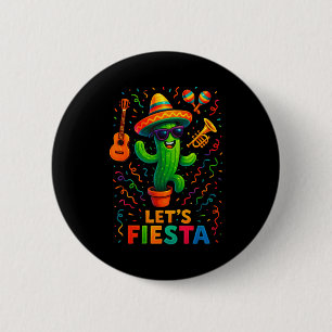 Cinco de mayo mexican cactus party funny letsCinco Button