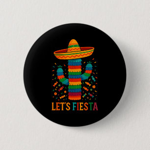Cinco de mayo mexican cactus party funny letsCinco Button
