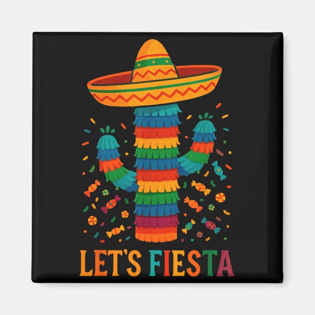 Cinco de mayo mexican cactus party funny letsCinco Magnet (Front)