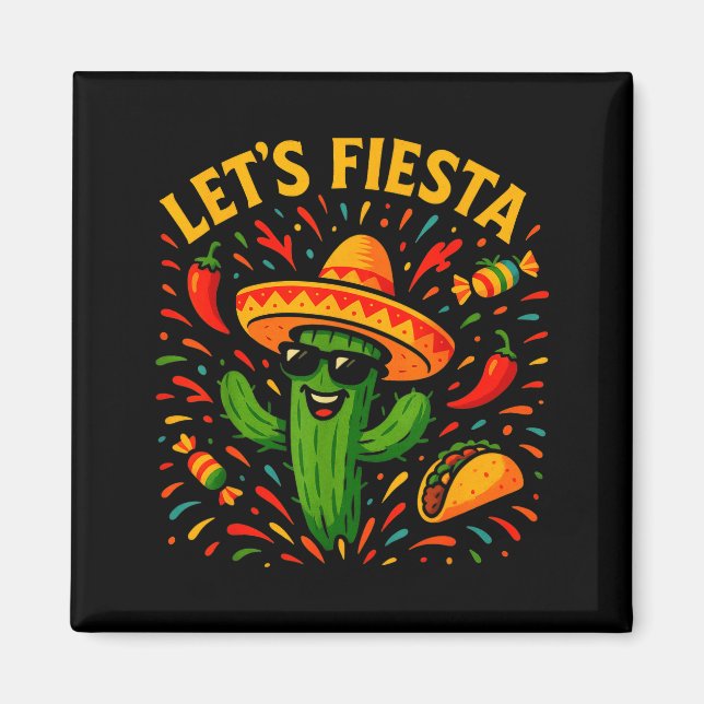 Cinco de mayo mexican cactus party funny letsCinco Magnet (Front)