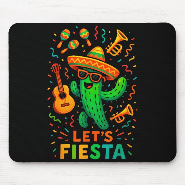 Cinco de mayo mexican cactus party funny letsCinco Mouse Pad (Front)