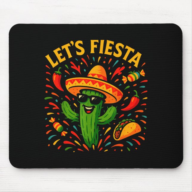 Cinco de mayo mexican cactus party funny letsCinco Mouse Pad (Front)