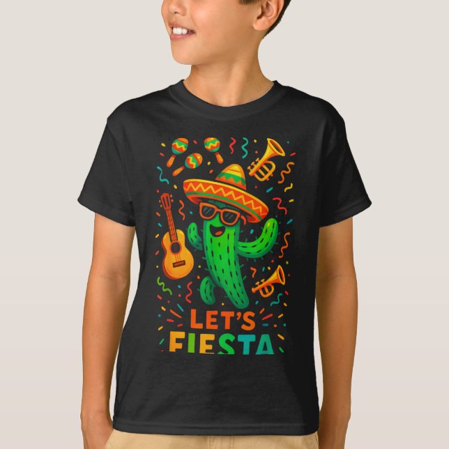 Cinco de mayo mexican cactus party funny letsCinco T-Shirt (Front)