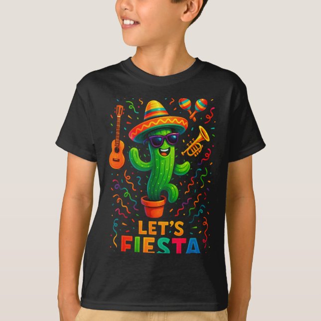 Cinco de mayo mexican cactus party funny letsCinco T-Shirt (Front)