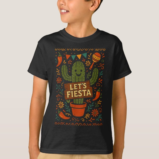 Cinco de mayo mexican cactus party funny letsCinco T-Shirt (Front)