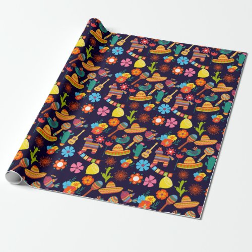 Cinco De Mayo Mexican cute pattern Wrapping Paper