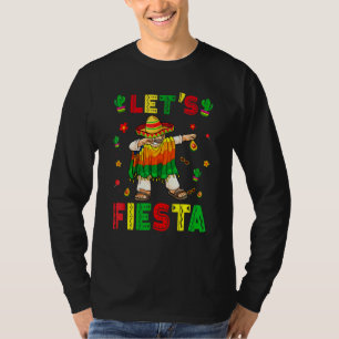 Cinco De Mayo Mexican Dabbing Mexican Poncho Let's T-Shirt