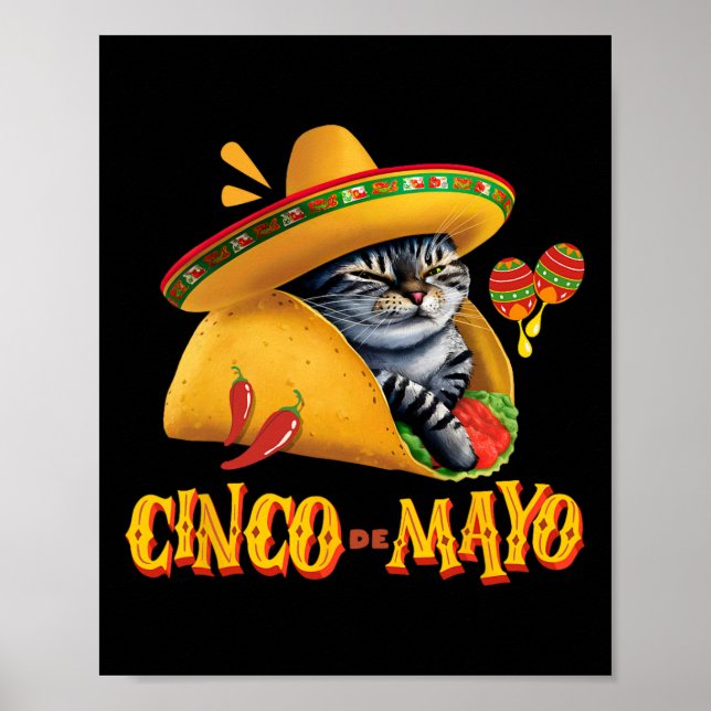 Cinco De Mayo - Mexican Fiesta 5 De Mayo Funny Tac Poster (Front)