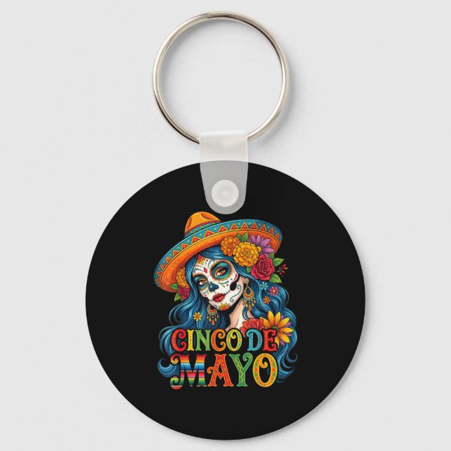 Cinco De Mayo Mexican Fiesta 5 De Mayo  Keychain (Front)