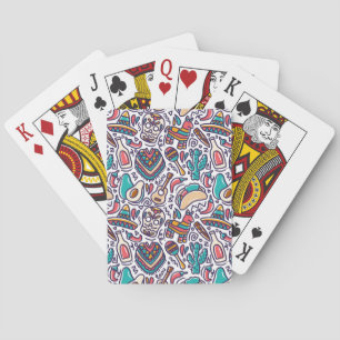 Cinco De Mayo Mexican Fiesta Seamless Pattern Poker Cards