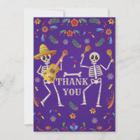 Cinco de Mayo Mexican Fiesta skull Thank you
