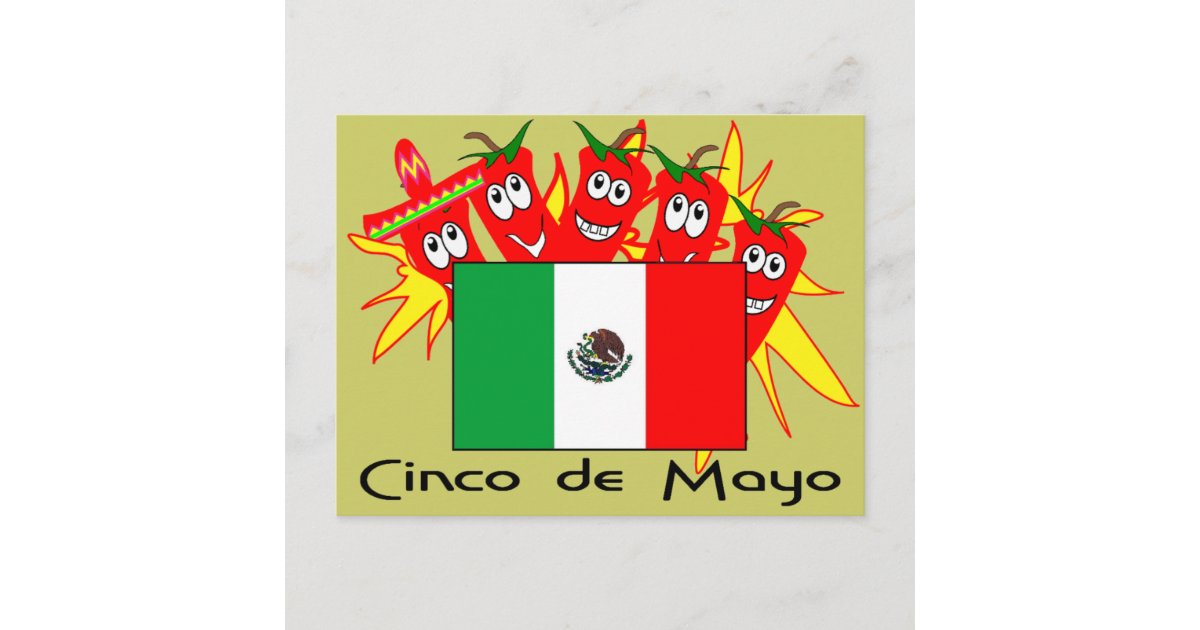 Cinco De Mayo Mexican Flag Postcard Zazzle