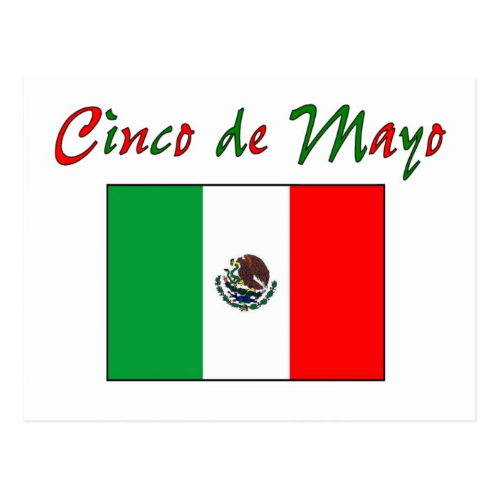 Cinco de Mayo Mexican Flag Shirt & Gifts Postcards