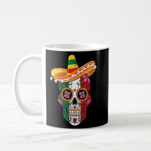 Cinco De Mayo Mexican Flag Skull    Coffee Mug